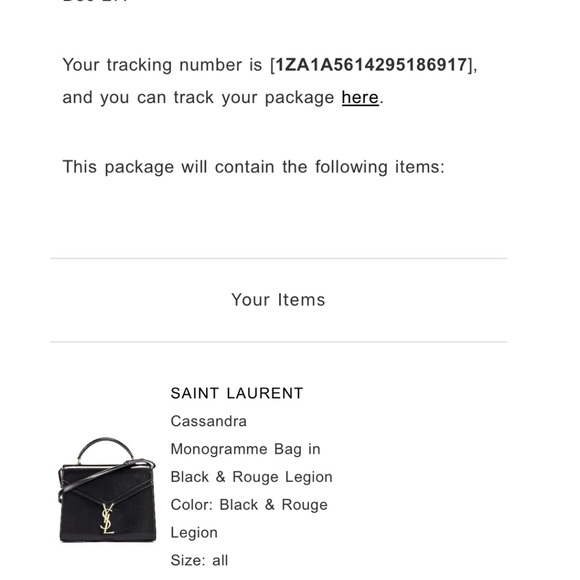 YSL YVES SAINT LAURENT CASSANDRA MEDIUM TOP HANDLE BAG in BLACK - Picture 10 of 11